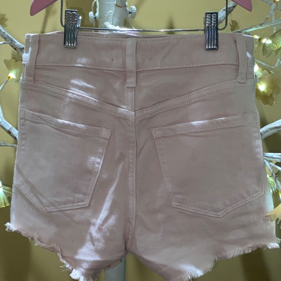 Sunday Best Aritzia Pink Denim Shorts - Picture 2 of 3